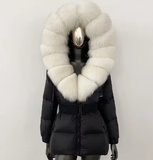 Chaqueta con cuello de piel natural  Minerva