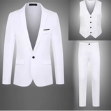 Traje ajustado de 3 piezas Business class