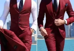 Traje ajustado de 3 piezas Business class