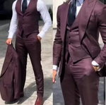 Traje ajustado de 3 piezas Business class
