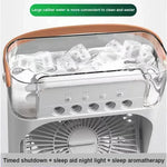 Ventilador humidificador  portátil con luces LED nocturnas 3 en 1