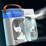 Ventilador humidificador  portátil con luces LED nocturnas 3 en 1