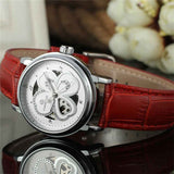 Reloj Feminino Automatico Cuero