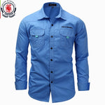 Fredd Marshall Camisa militar hombres