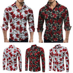 Camiseta floral hombre manga larga