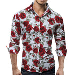 Camiseta floral hombre manga larga