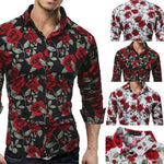 Camiseta floral hombre manga larga